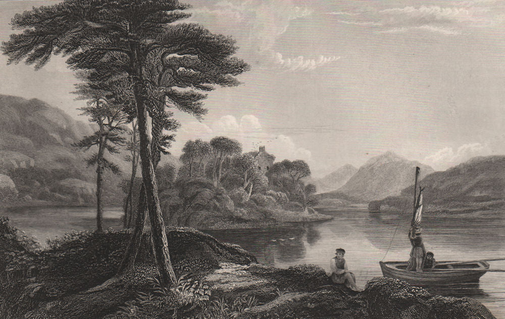 Loch Awe. Scotland. FLEMING 1868 old antique vintage print picture